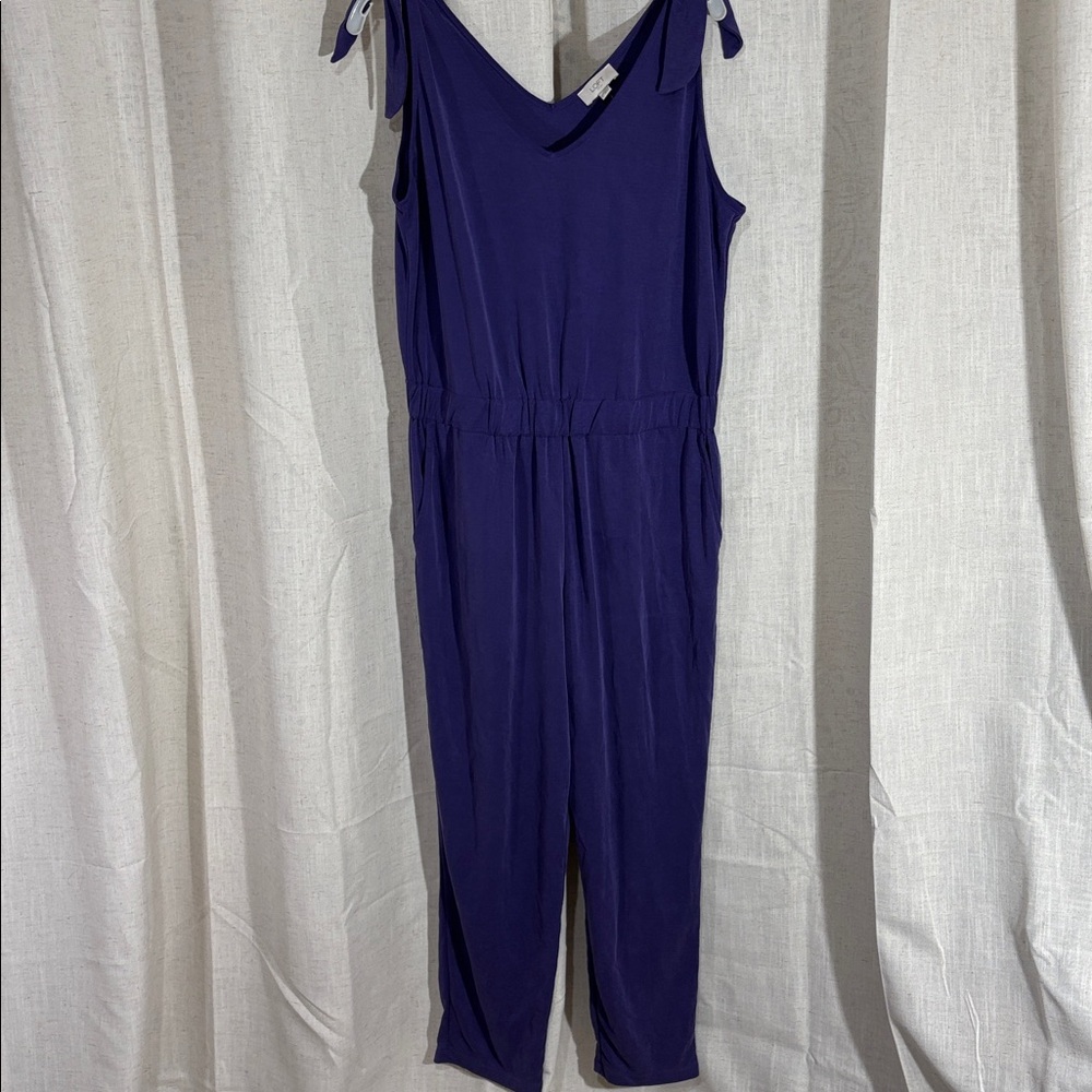LOFT Violet Sleeveless Jumpsuit